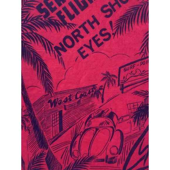 Vintage 70's 80' Sea Flight North Shore Eyes VW Surf Point Bandana Handkerchief - Picture 5 of 12